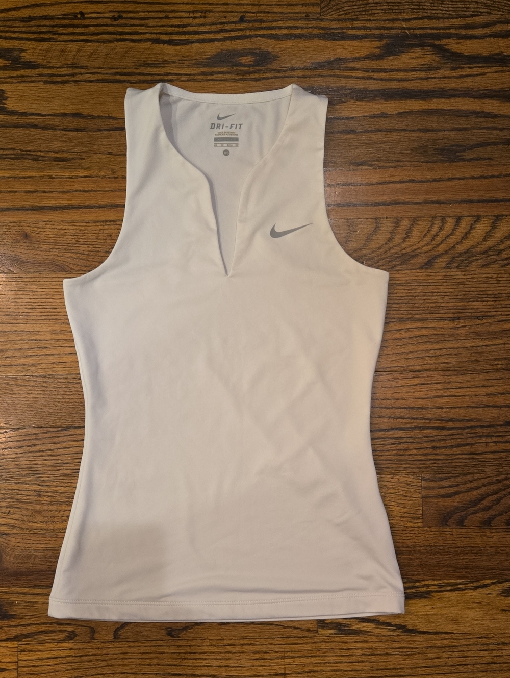 Nike Women's White Dri-FIT Sleeveless V-Notch Training Top XS